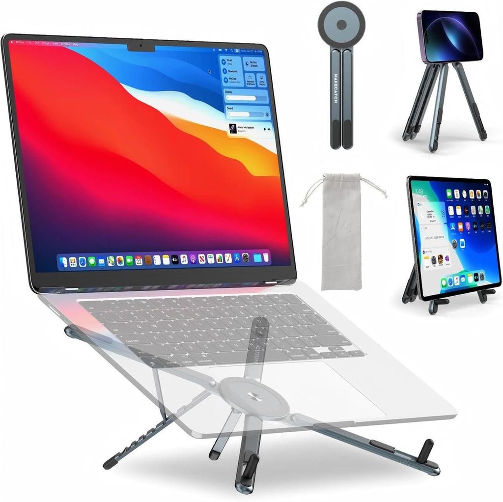 Premium Aluminium Foldable Laptop & Mobile Stand