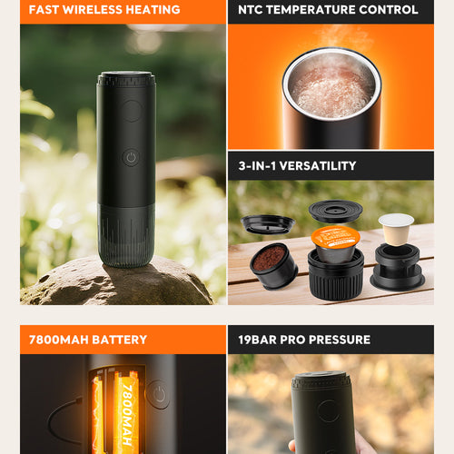 Brew Fresh Espresso Anywhere with Portable Wireless Coffee Maker