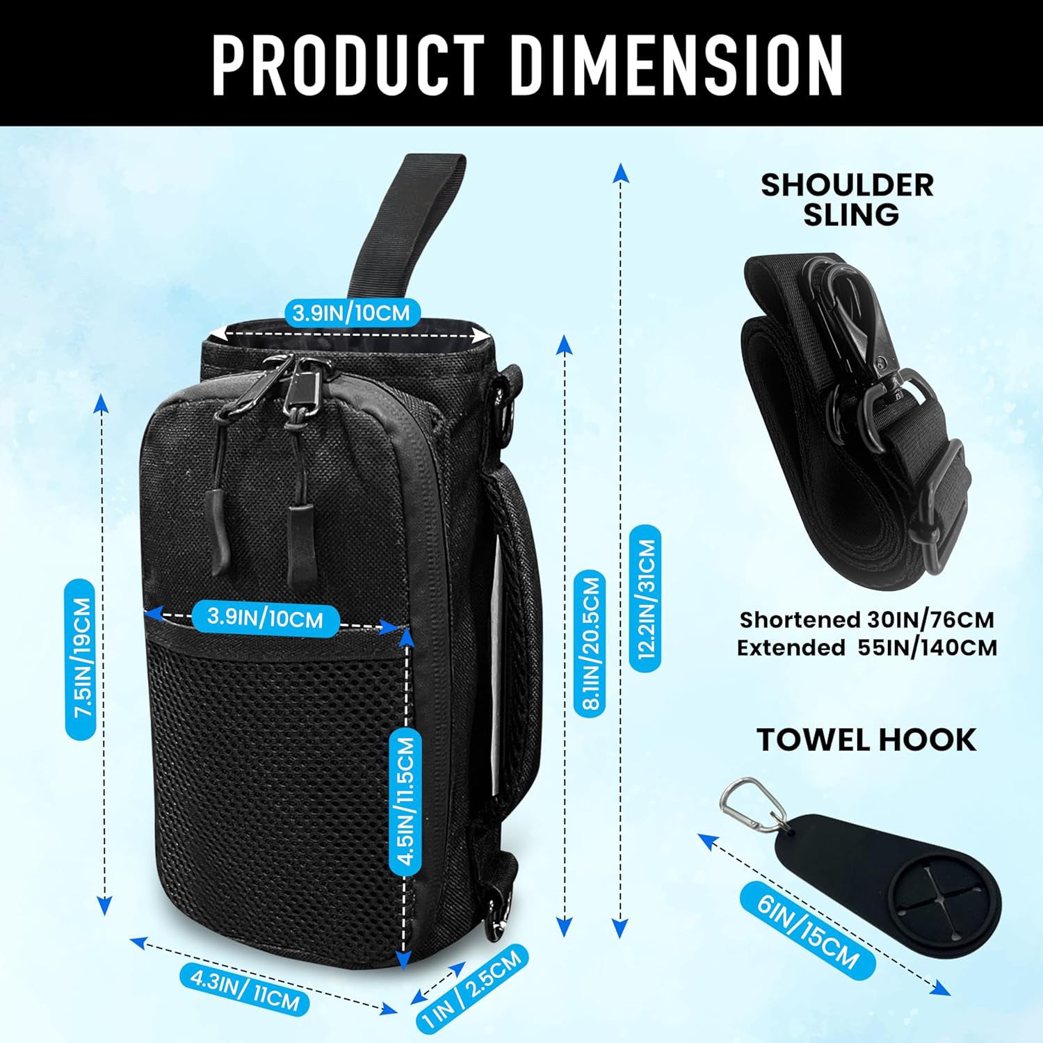 Hands-Free Magnetic Water Bottle Bag for Easy Carrying
